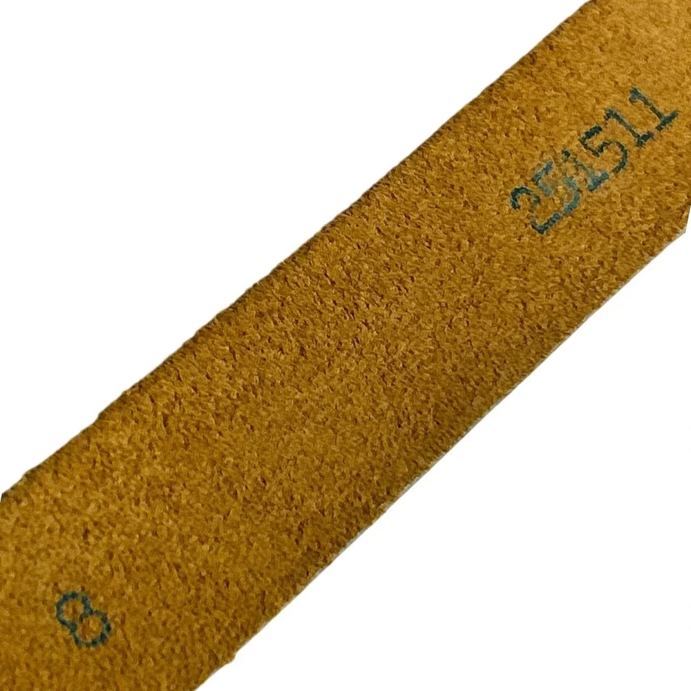 Minimalist Light Tan‎ Silver Roller Buckle Leather Belt Size 8 (27-30)